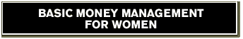 Basic money management for women