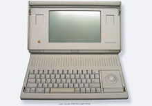 Front View of the Mac Portable Notebook