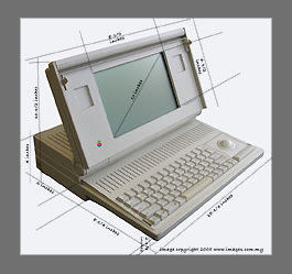 Dimension of this antique Apple / Mac Notebok