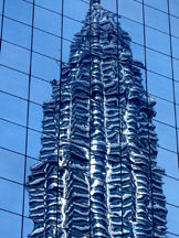 a photo of Petronas Twin Tower, KLCC mirror reflection .jpg
