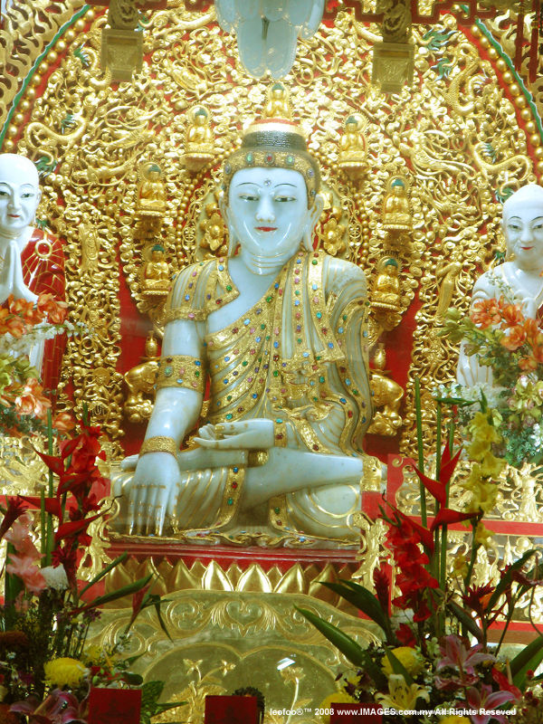 Buddha Statues at Main Hall (Vihara) of Sam Bo Tong Cave Temple, Ipoh