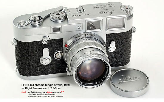 Leica M3 chrome Single Stroke Body S/N 98685XX, 1959
 