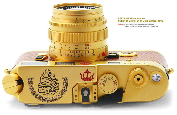LEICA M6 Sultan of Negeri Brunei Darussalam Silver Jubilee 24ct Gold 