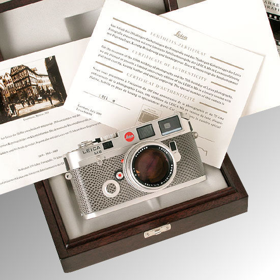LEICA M6 Platinum Finish 150 Jahre Photographie/75 Jahre Leica Photographie Limited Edition model with full documentation