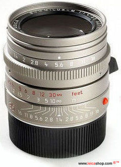 An original newer version of Leica Summilux-M  35mm f/1.4 ASPH lens inTitanium finishing 