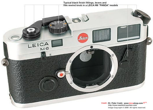 Illustration of features and characteristic of Leica M6 Panda w black 
