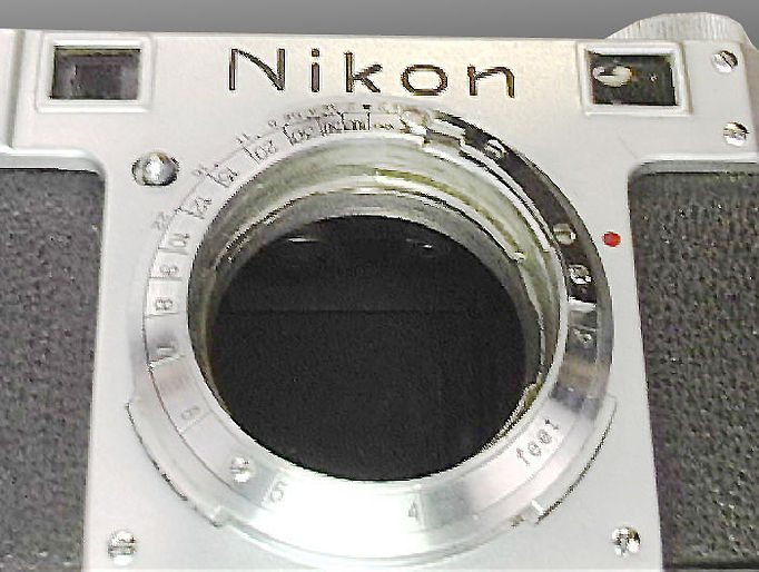 Nikon M unSynch rangefinder camera model curtain view
