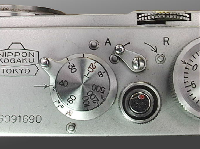 Nikon M unSynch rangefinder camera model  shutter speed dial