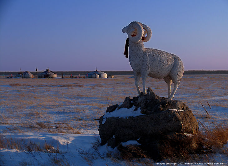 A remote area hut by nomad, Inner Mongolia, China