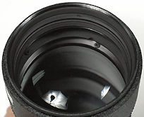 Thefront lens element of AF Nikkor 80-200mm f/2.8s ED telephoto zoom lens