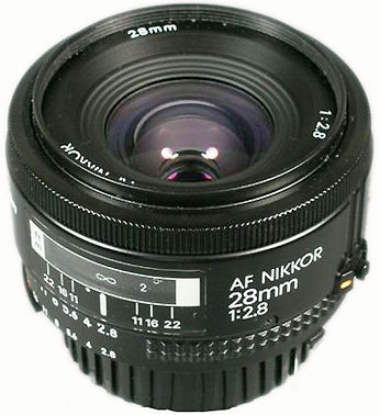 Early version of AF-Nikkor 28mm f/2.8 Ai-S wideangle lens