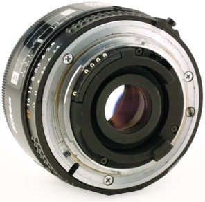 Early version of AF-Nikkor 28mm f/2.8 Ai-S wideangle lens rear lens mount
