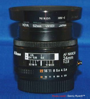 An early version of autofocus AF-Nikkor 24mm f/2.8 s ultrawideangle lens