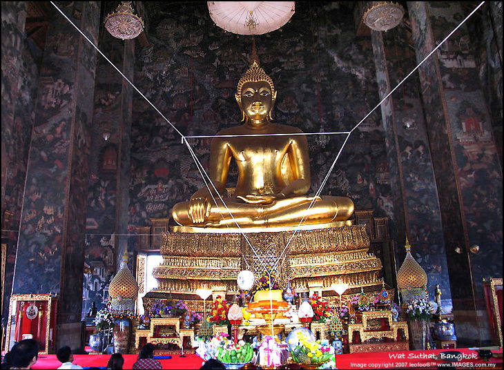 The interior or Wat Suthat, Bangkok...