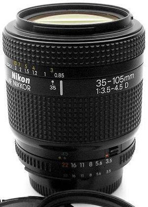 Nikon AF-D zoom 35-105mm f/3.5~4.5D IF wide to telephoto zoom lens