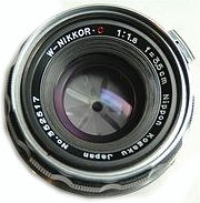 Optical contruction for the fast speed W-Nikkor 1:1.8 f=3.5cm Rangefinder wideangle lens
