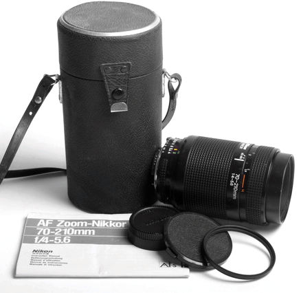 Basic setup of  Nikon AF Zoom Nikkor 70-210mm f/4~5.6S telephoto zoom lens.