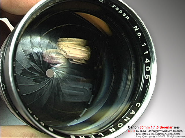 RF Canon 85mm f/1.5 fast speed telephoto lenses for rangefinder Canon cameras 
