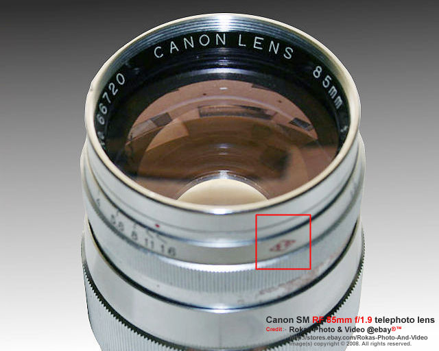 EP mark in a Leican Screw mount Canon RF 85mm f/1.9