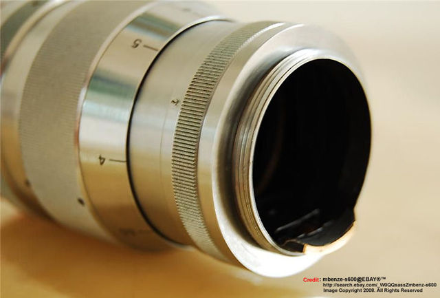 Metal lens mount at the rear RF all chrome version Canon Serenar 85mm f/2.0 telephoto lens for rangefinder cameras 