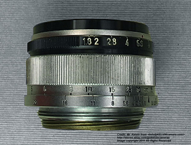 Canon Rangefinder fast speed 35mm f/1.8 wideangle lens - side view lens barrel