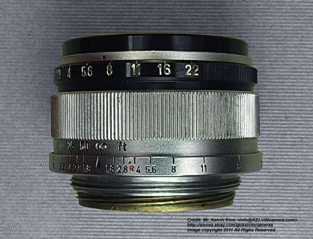 Canon Rangefinder fast speed 35mm f/1.8 wideangle lens - lens barrel and apertures