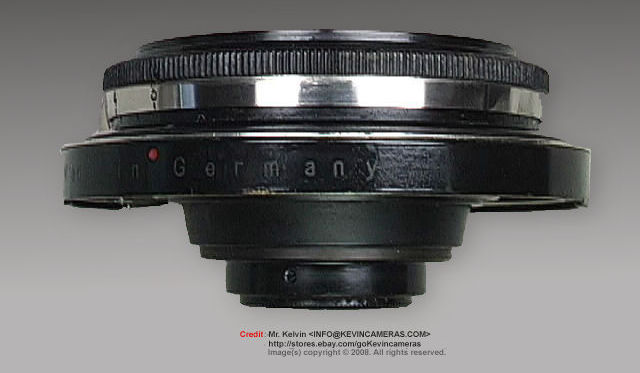 Contax Carl Zeiss JENA 1:8 f=2.8cm (28mm f/8.0) Tessar wideangle lens Side view B