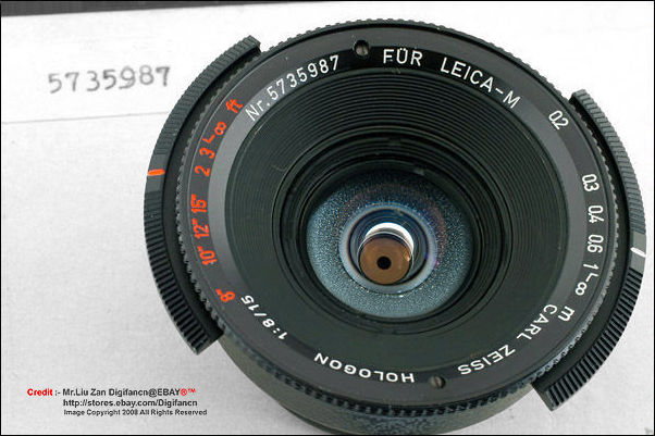 A lovely view of a Carl Zeiss Hologon 15mm 1:8 for Leica -M cameras