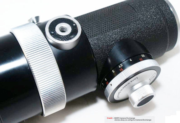 Carl Zeiss  250mm f/4.0 Olympia Sonnar lens barrel  control 