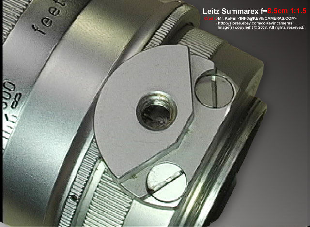 Tripod socket on Leica Ernst Leitz Wetzlar Summarex f=8.5cm 1:1.5 (85mm f/1.5) Telephoto Lens