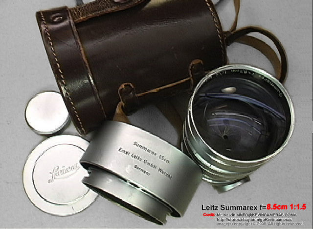 Full system acccessories (Standard) for Leica Ernst Leitz Wetzlar Summarex f=8.5cm 1:1.5 (85mm f/1.5) Telephoto Lens