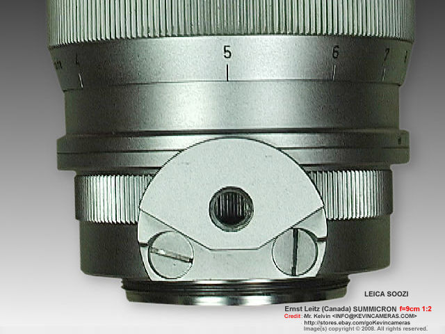 TRIPOD collar/socket of an Early version of E.Leitz Canada S00ZI Summicron f=9cm 1:2.0 (90mm f/2.0) short-telephoto Lens 