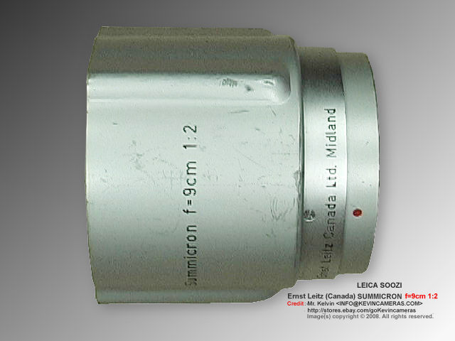 Dedicated metal lens hood for E.Leitz Canada Midland Summicron f=9cm 1:2 (90mm f/2.0)