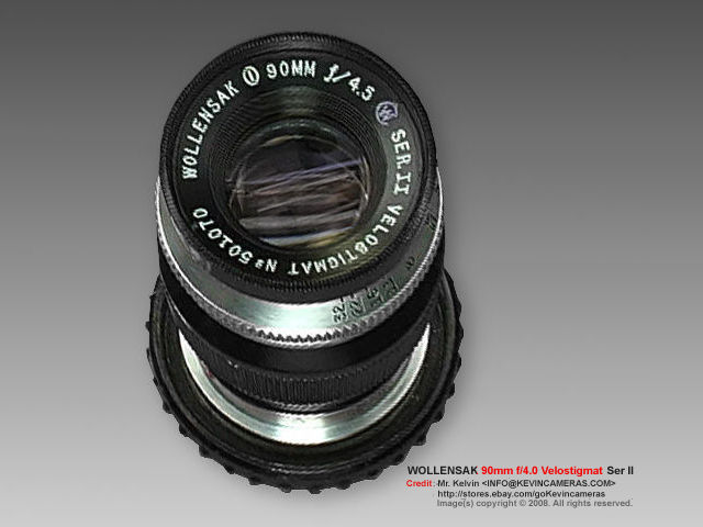 Wollensak Velostigmat f=90mm 1:4.5 short telephoto lens