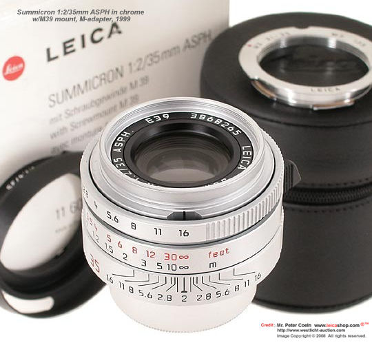 Summicron-M 1:2/35mm ASPH 2/M39 Mount
