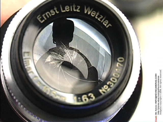 Leica / Leitz ELMAR 10.5cm f/6.3 front lens element
