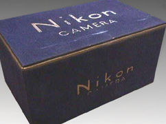 Old blue velvet skin box for Nikon M