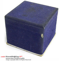 an original blue velvet box/case for vintage Nikkor RF lens
