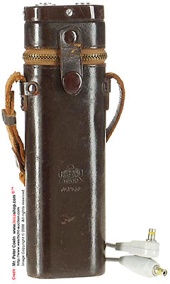 The brown leather cased 1.5v x 6 type C batteries holder for Nikon rangefinder system S36 electric Motor Drive