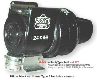 Nikon black variframe Type 8 for Leica camera