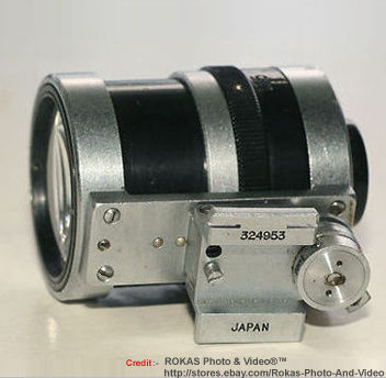 Nikon (Nippon Kogaku K K ) Varifocal Finder early version base section with accessory shoe mount and serial numbering