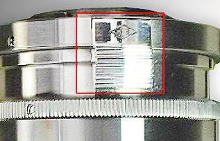 EP symbol on a Contax Nikkor-P lens