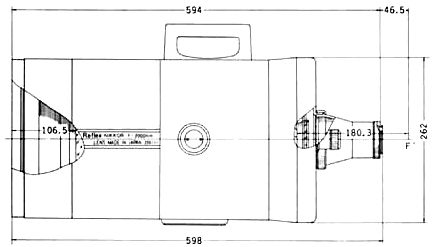 Physical / dimension measurement of the Nikkor reflex 2000mm f/11
