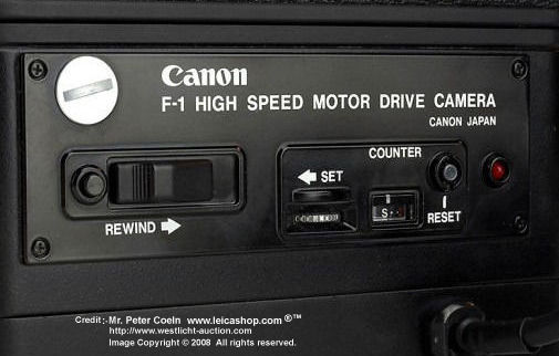 Rear section view of Canon New F-1 High speed
