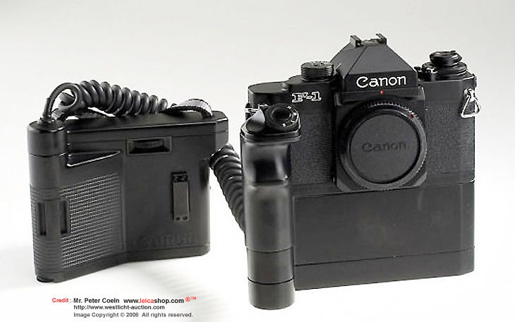 Rear section view of Canon New F-1 High speed