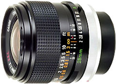 OLd Canon FD 28mm f/2.0 S.S.C. wideangle lens