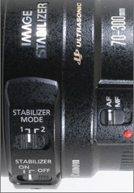 Main Control Area of Canon EF 70-300 IS Zoom