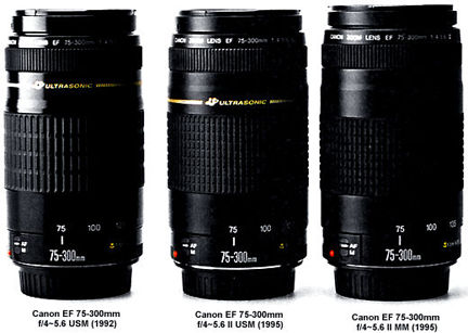 Various versions of Canon EF 75-300mm Telephoto Zoom lenses - Part II