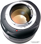 Rear lens element of EF 85mm f/1.2L telephoto portrait lens