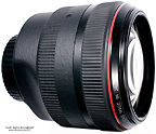 Section section view of EF 85mm f/1.2L telephoto portrait lens